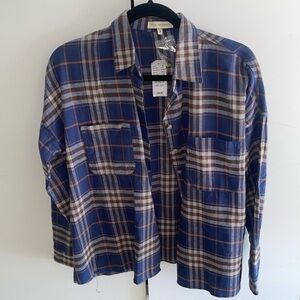 LA Hearts Long Sleeve Button Down